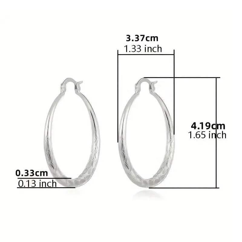 Vintage Pattern Large Hoop Earrings DailySale