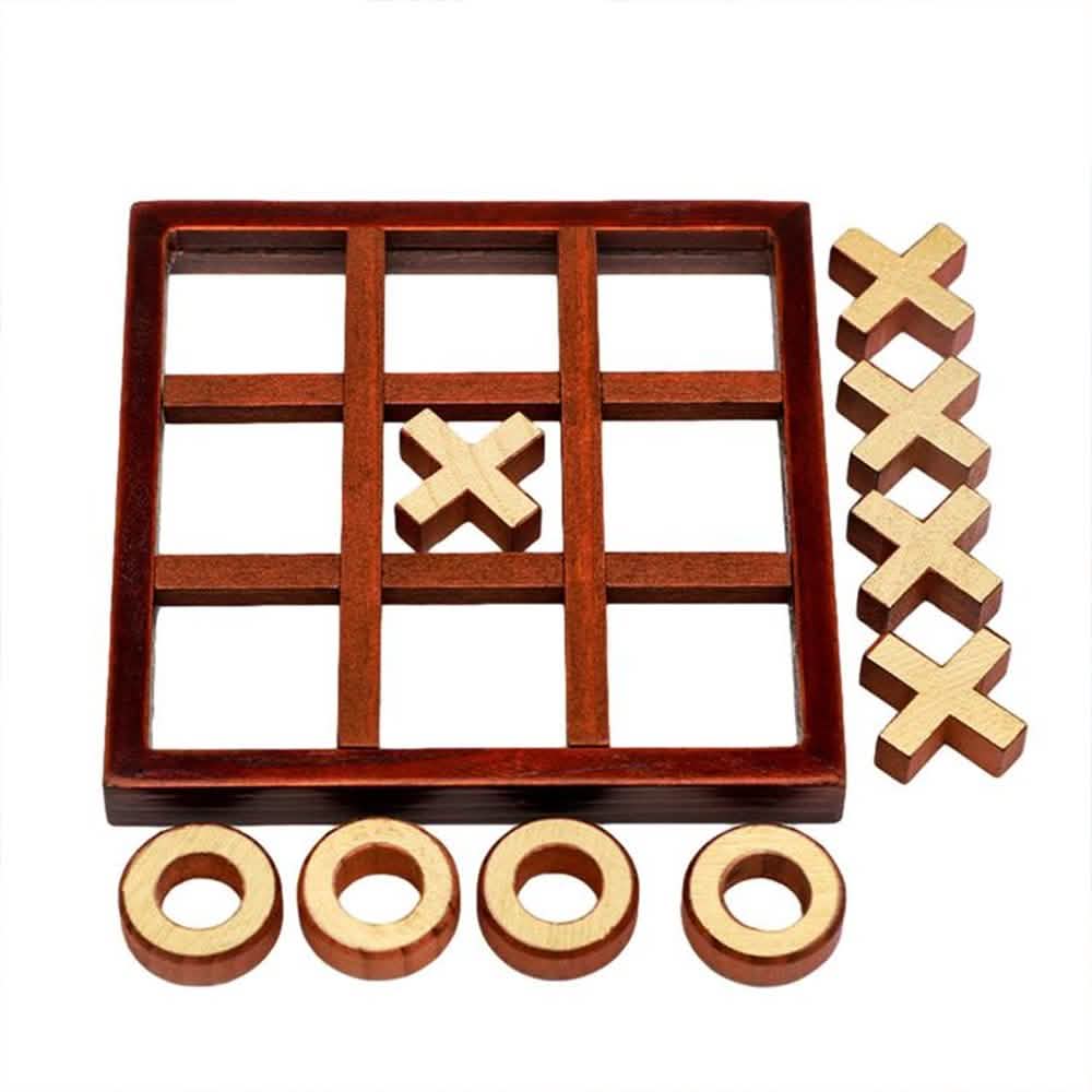 Vintage Tic-Tac-Toe Wooden Board Game DailySale