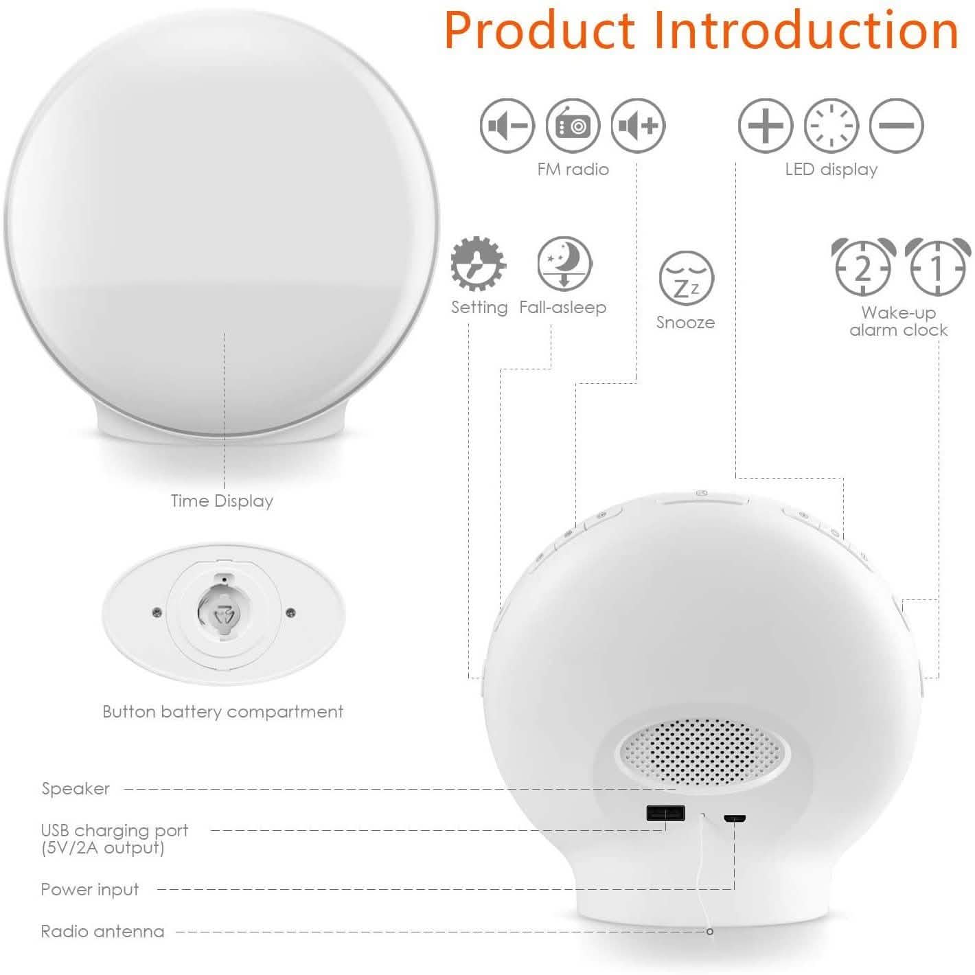 Wake Up Light Sunrise Alarm Clock DailySale