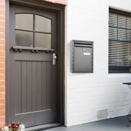 Wall Mount Mailbox Lockable Galvanized Iron Letter Post Box DailySale