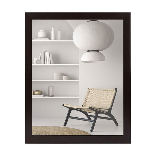 Wall Mount Mirror Wood-Like Frame Rectangle Modern Hanging Mirror DailySale