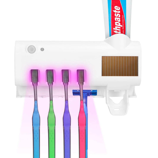 Wall Mounted Toothbrush Sanitizer Holder IR Induction UV Sanitization Rack DailySale