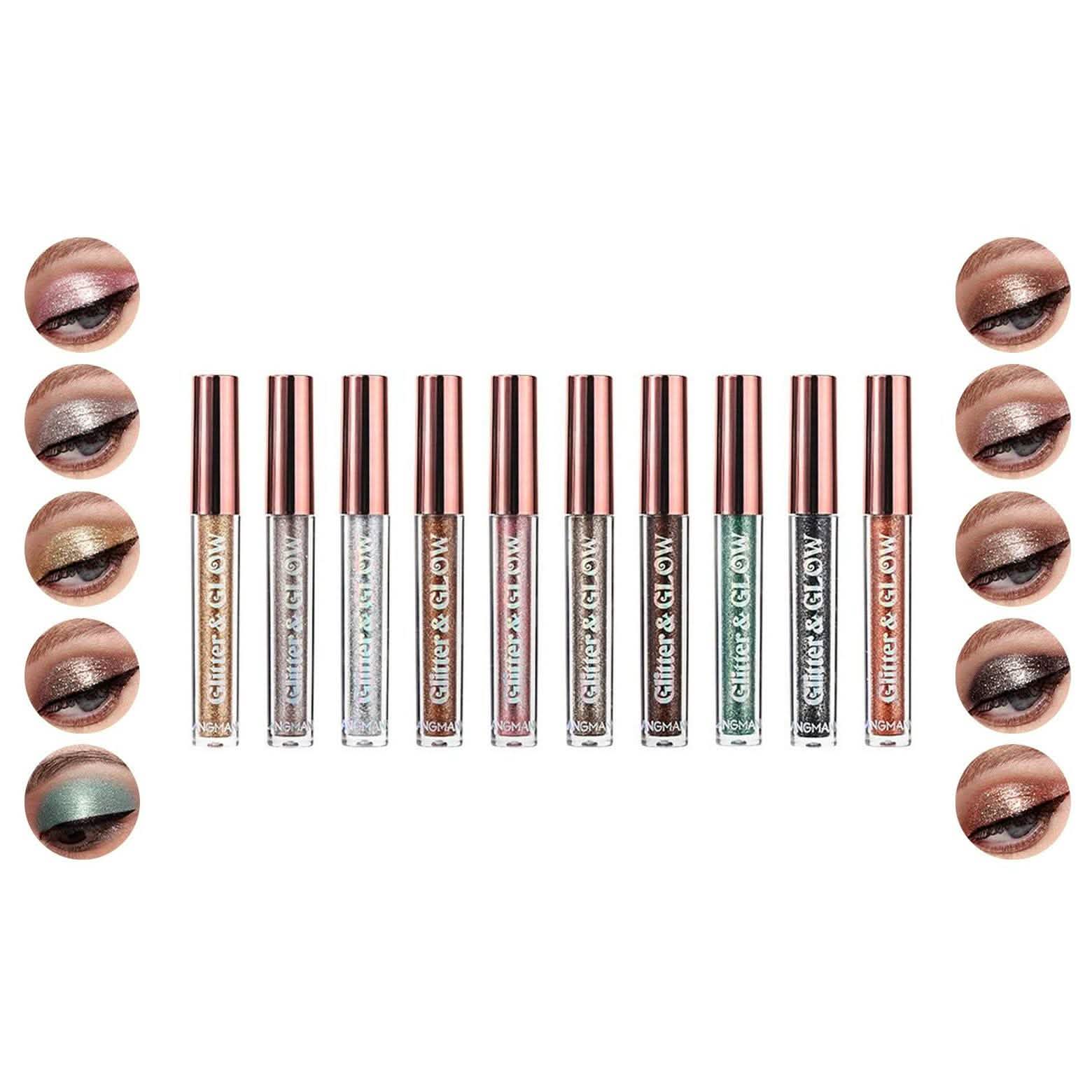 Waterproof Liquid Eyeshadow Set and Metallic Glitter DailySale