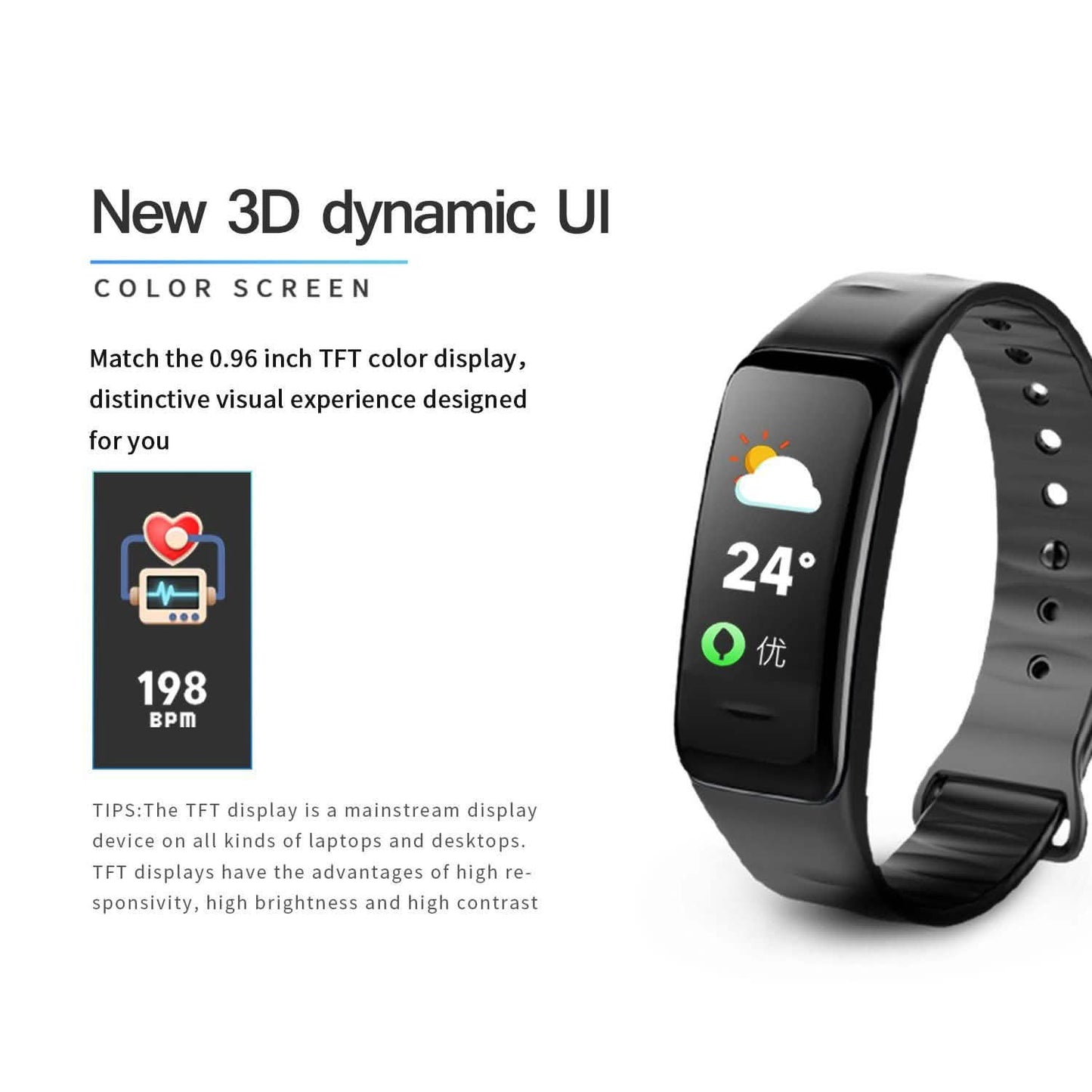 Waterproof Purple Smart Wristband Bracelet Fitness Tracker Health Monitor Heart Rate DailySale