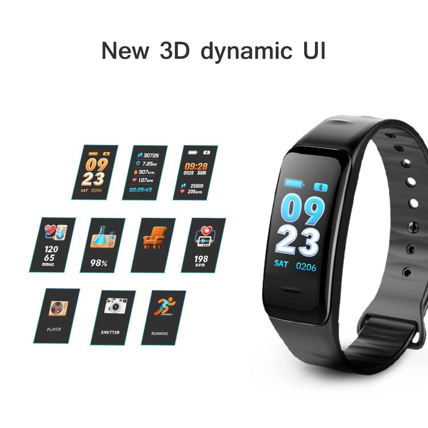 Waterproof Purple Smart Wristband Bracelet Fitness Tracker Health Monitor Heart Rate DailySale