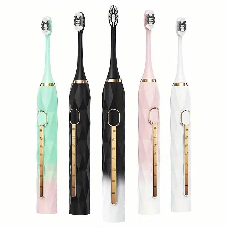 Waterproof USB Rechargeable Electric Toothbrush with 10 Replaceable Toothbrush Heads, Charger and Case DailySale