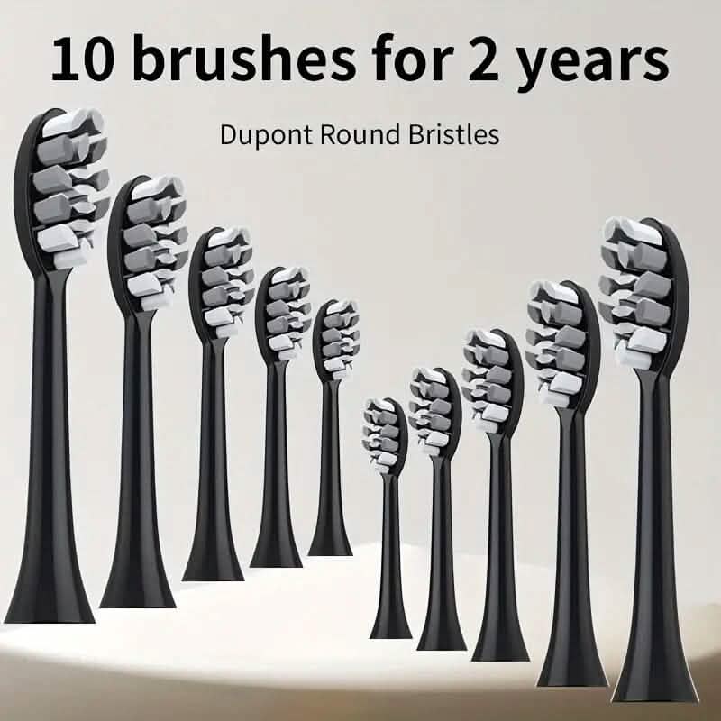 Waterproof USB Rechargeable Electric Toothbrush with 10 Replaceable Toothbrush Heads, Charger and Case DailySale