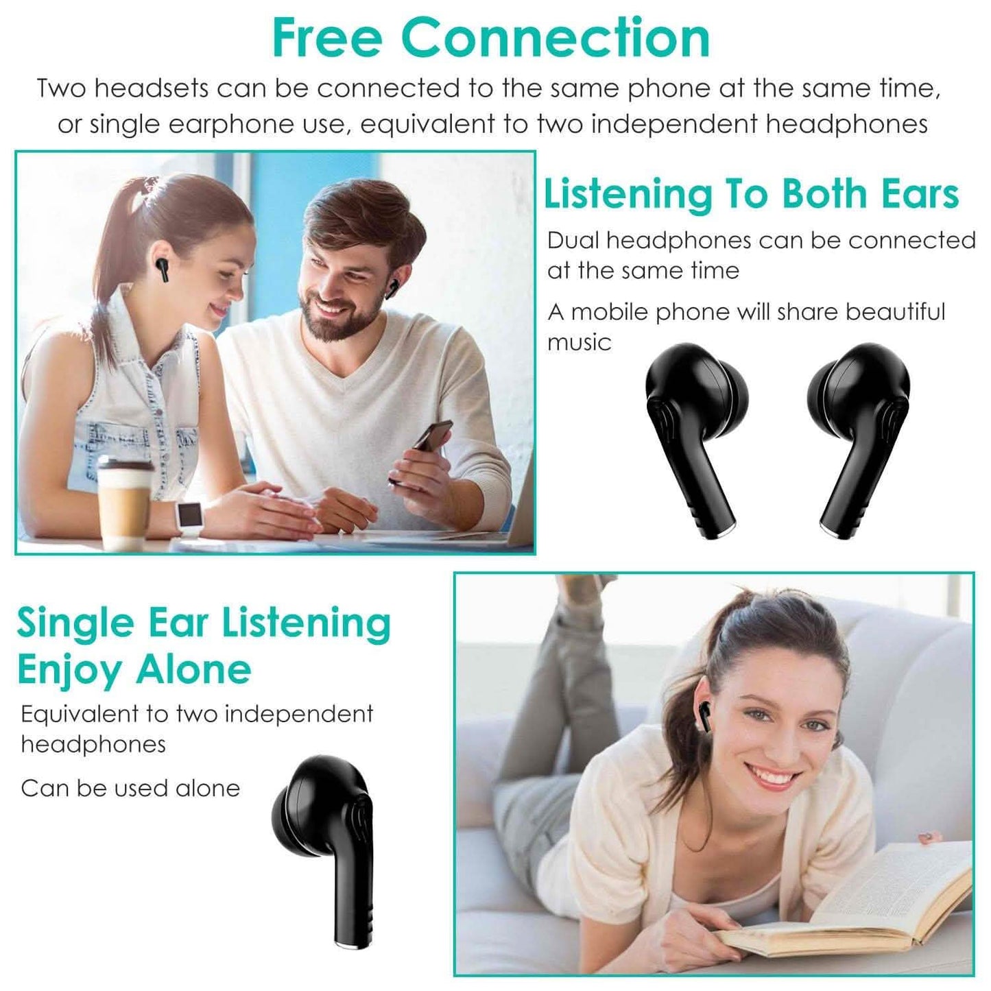 Waterproof Wireless 5.0 TWS Earbuds DailySale