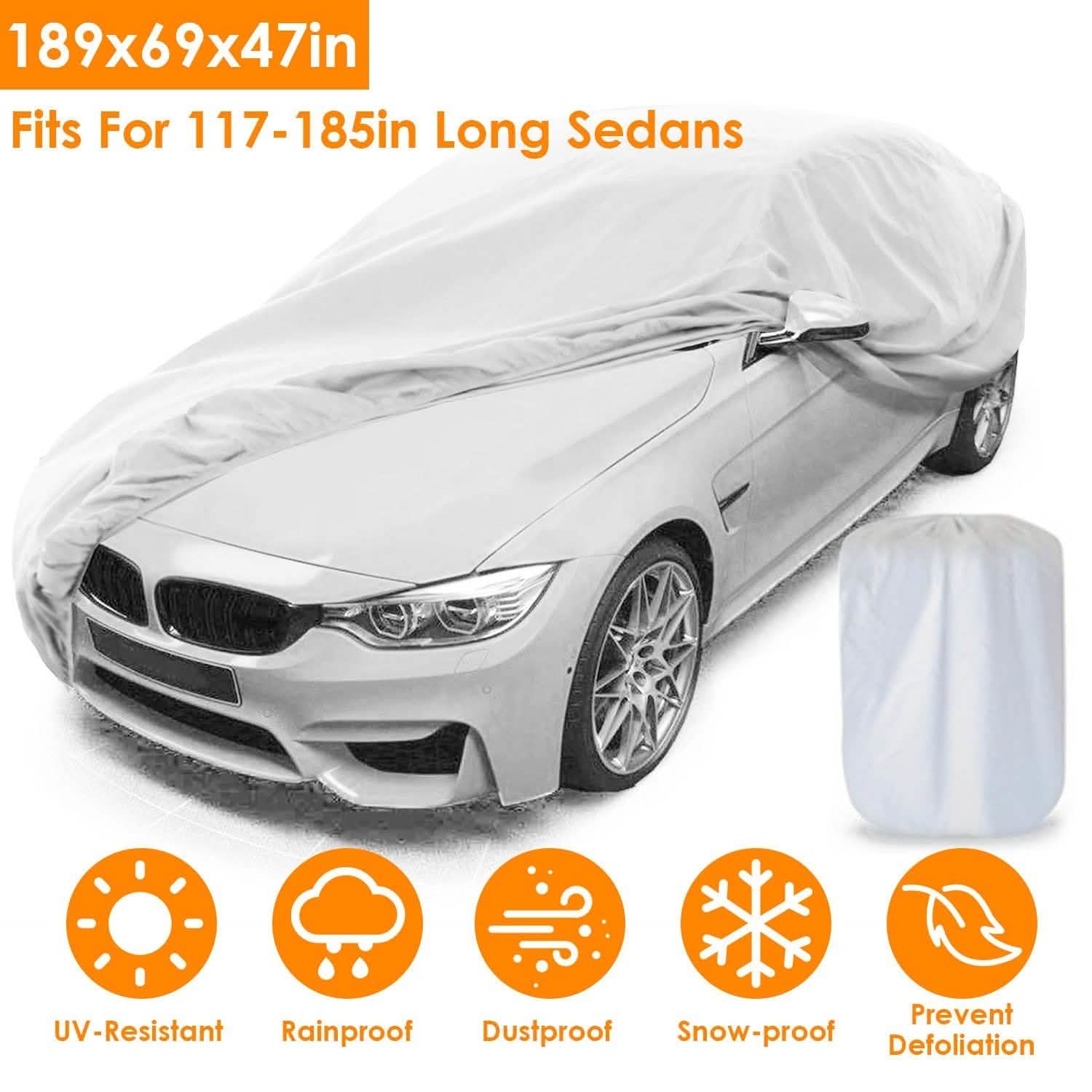 Weather UV Outdoor Full Cover For Sedans Up To 185" DailySale