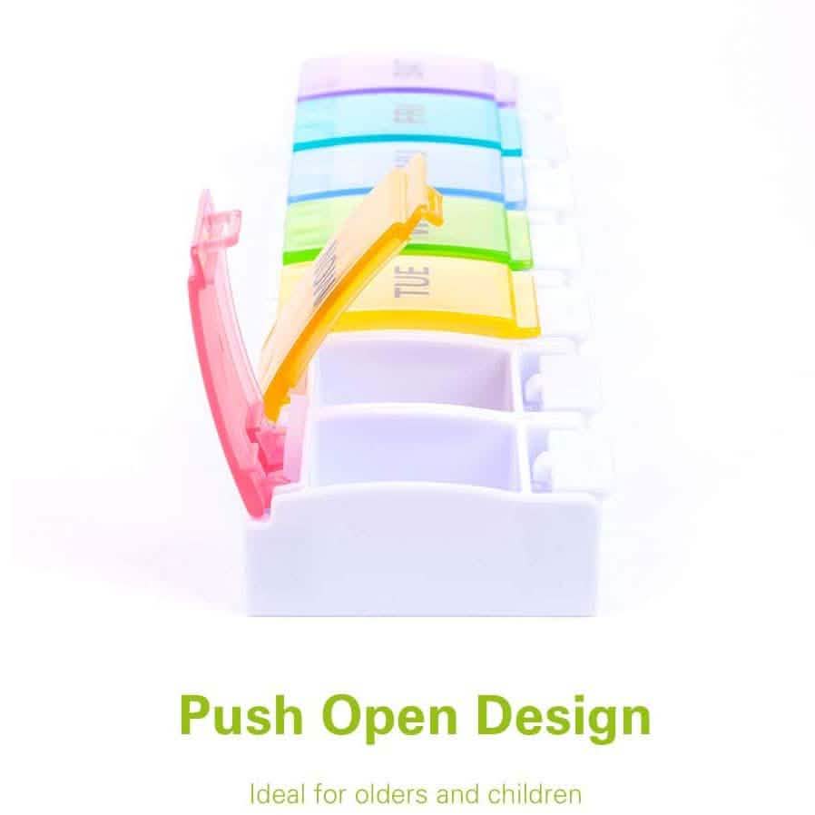 2-Pack: Weekly Pill Organizer Detachable, Sukuos Large Daily Pill Cases DailySale