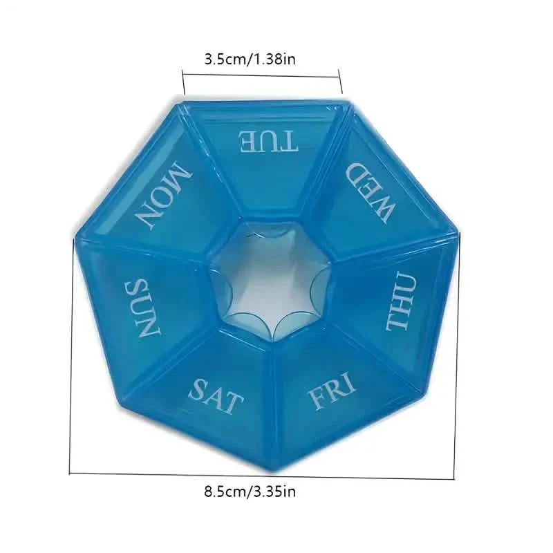 Weekly Rainbow Pill Box - 7-Grid Thickened Pill Storage Box DailySale