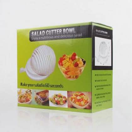 White Salad Cutter Bowl DailySale