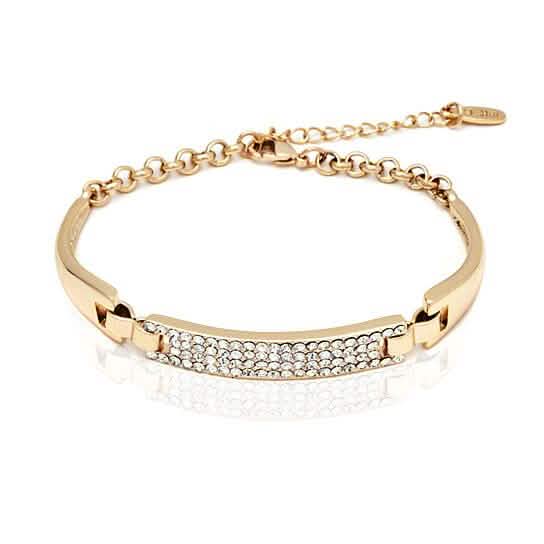 White Swarovski Elements Block Bracelet DailySale