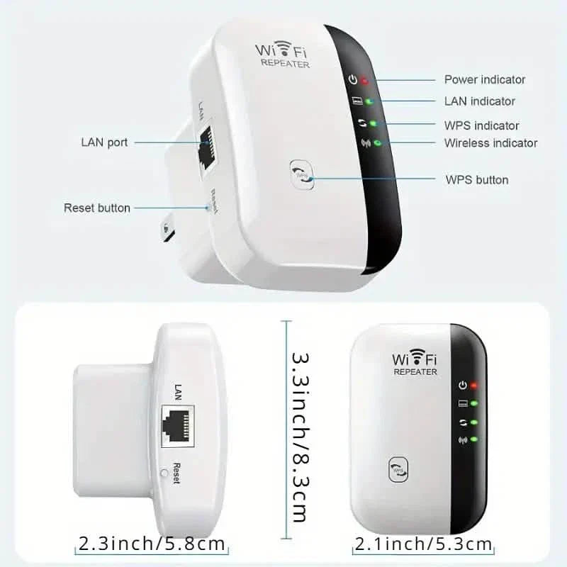 WiFi Long Range Amplifier Extender Signal Booster Wireless Internet Repeater with Ethernet Port DailySale
