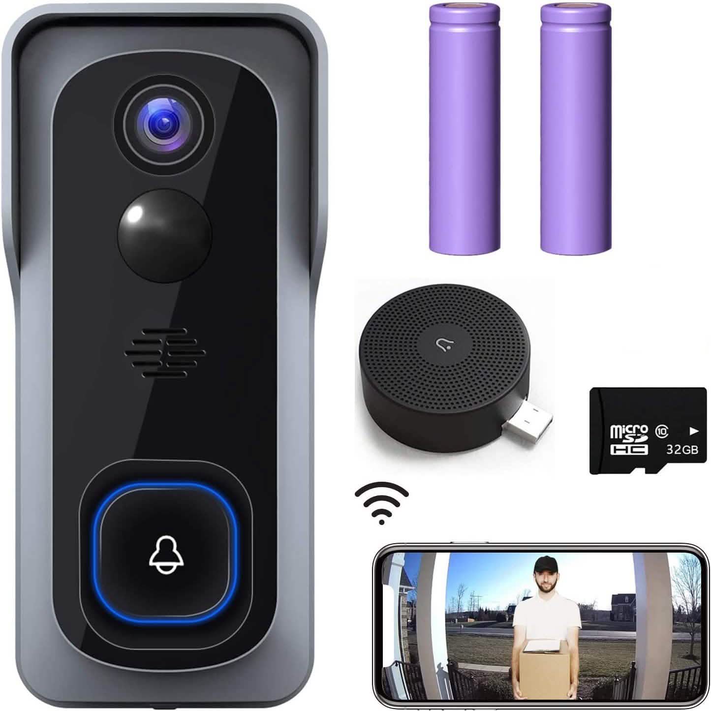 WiFi Video Doorbell Camera with Chime DailySale