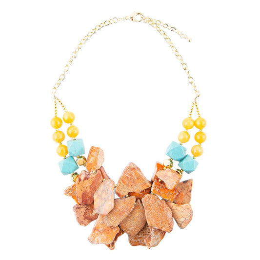 Windswept Double Strand Slab Necklace Barse Jewelry