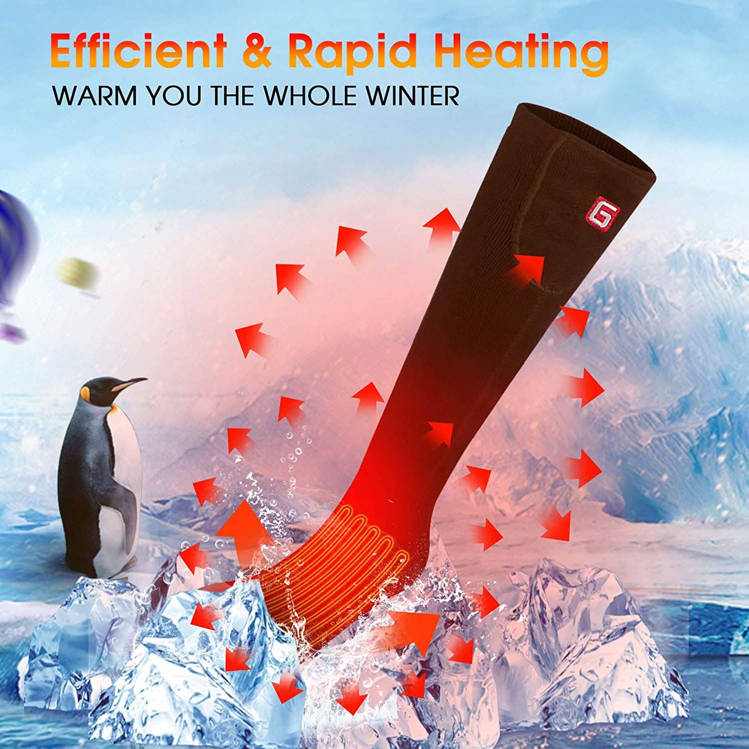 Winter Heating Socks Men and Women Electric Battery Heating Socks Set DailySale