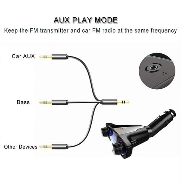 Wireless Bluetooth Handsfree Calling Car Charger FM Transmitter DailySale