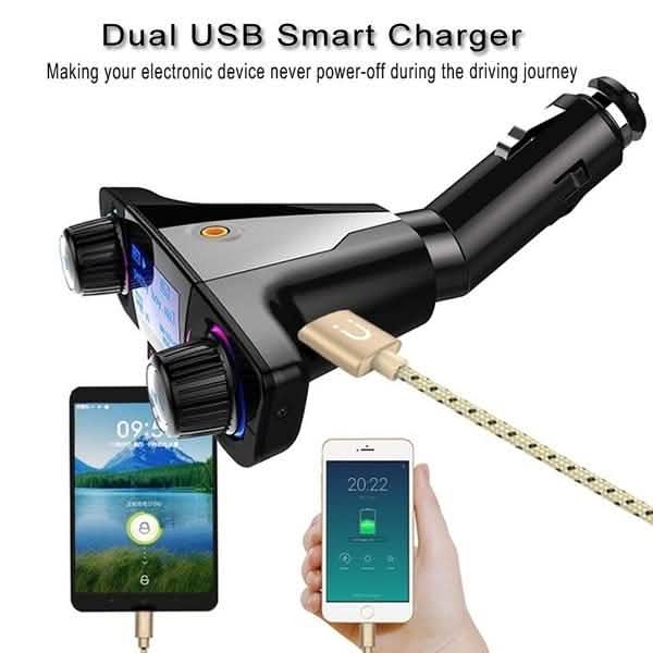 Wireless Bluetooth Handsfree Calling Car Charger FM Transmitter DailySale
