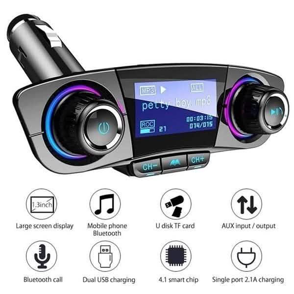 Wireless Bluetooth Handsfree Calling Car Charger FM Transmitter DailySale