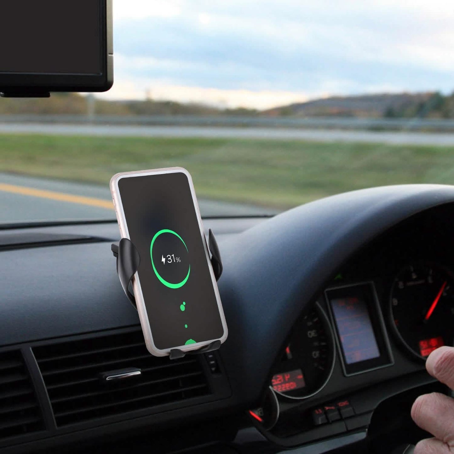 Wireless Car Charger 15W Qi Fast Charging Car Mount DailySale