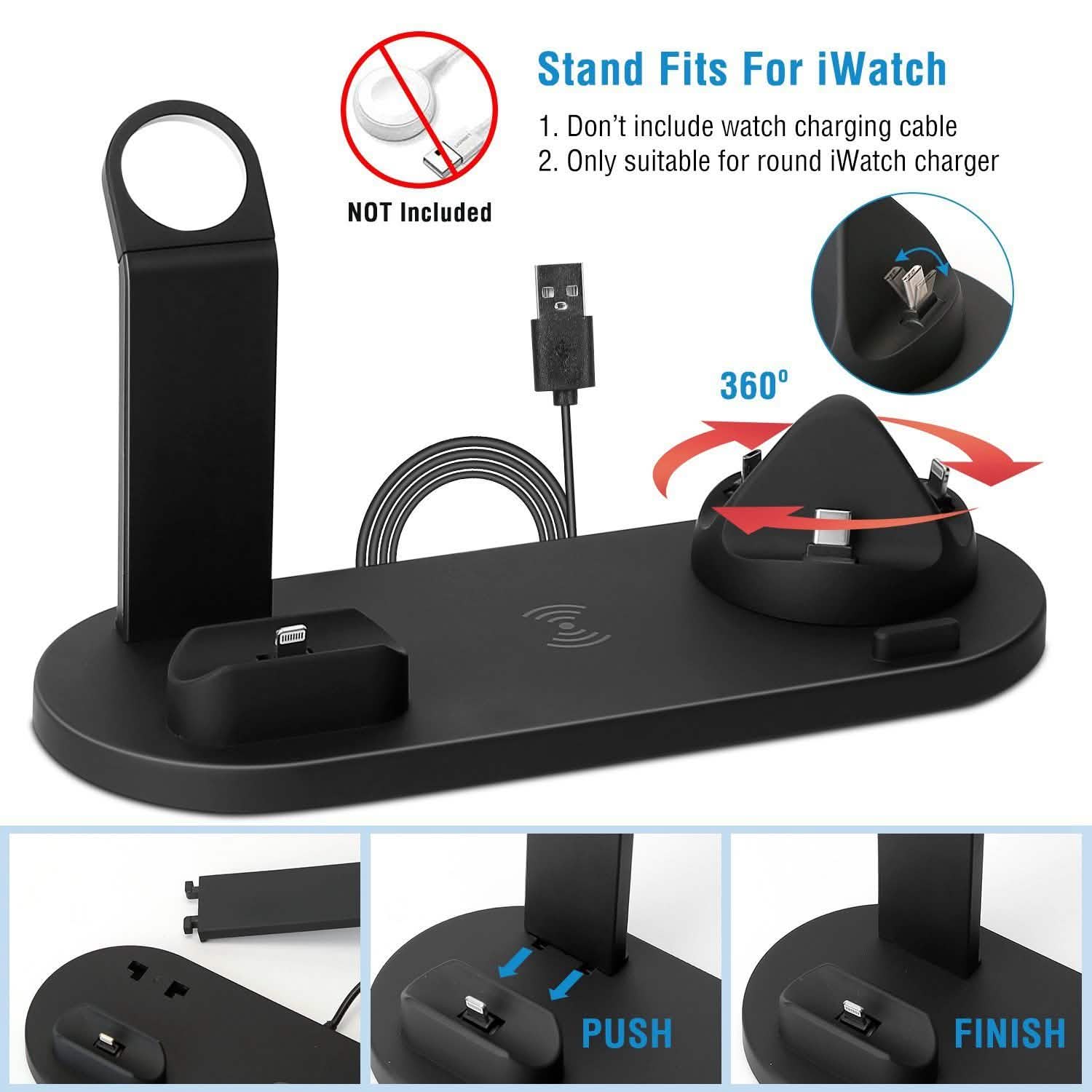 Wireless Charger Dock 4-in-1 10W DailySale