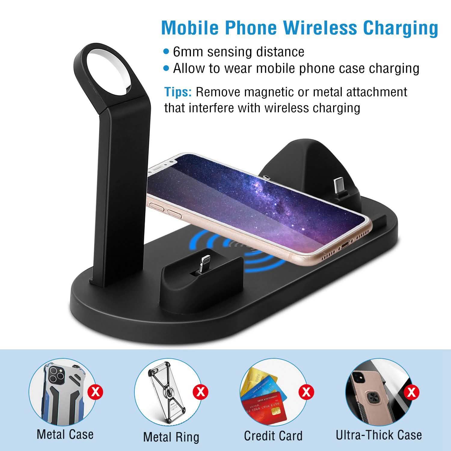 Wireless Charger Dock 4-in-1 10W DailySale