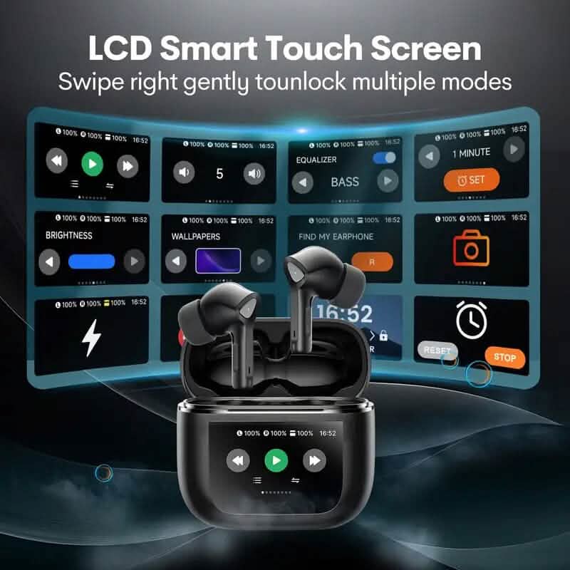 Wireless Earbuds with Smart Touch Screen Charging Case DailySale