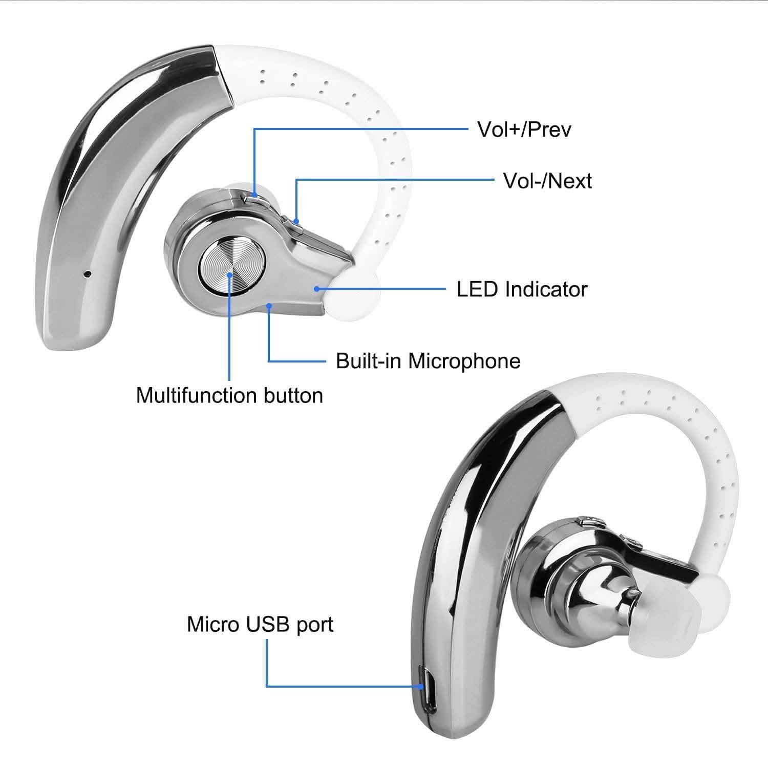 Wireless Earpiece Right with Mic Earhook DailySale