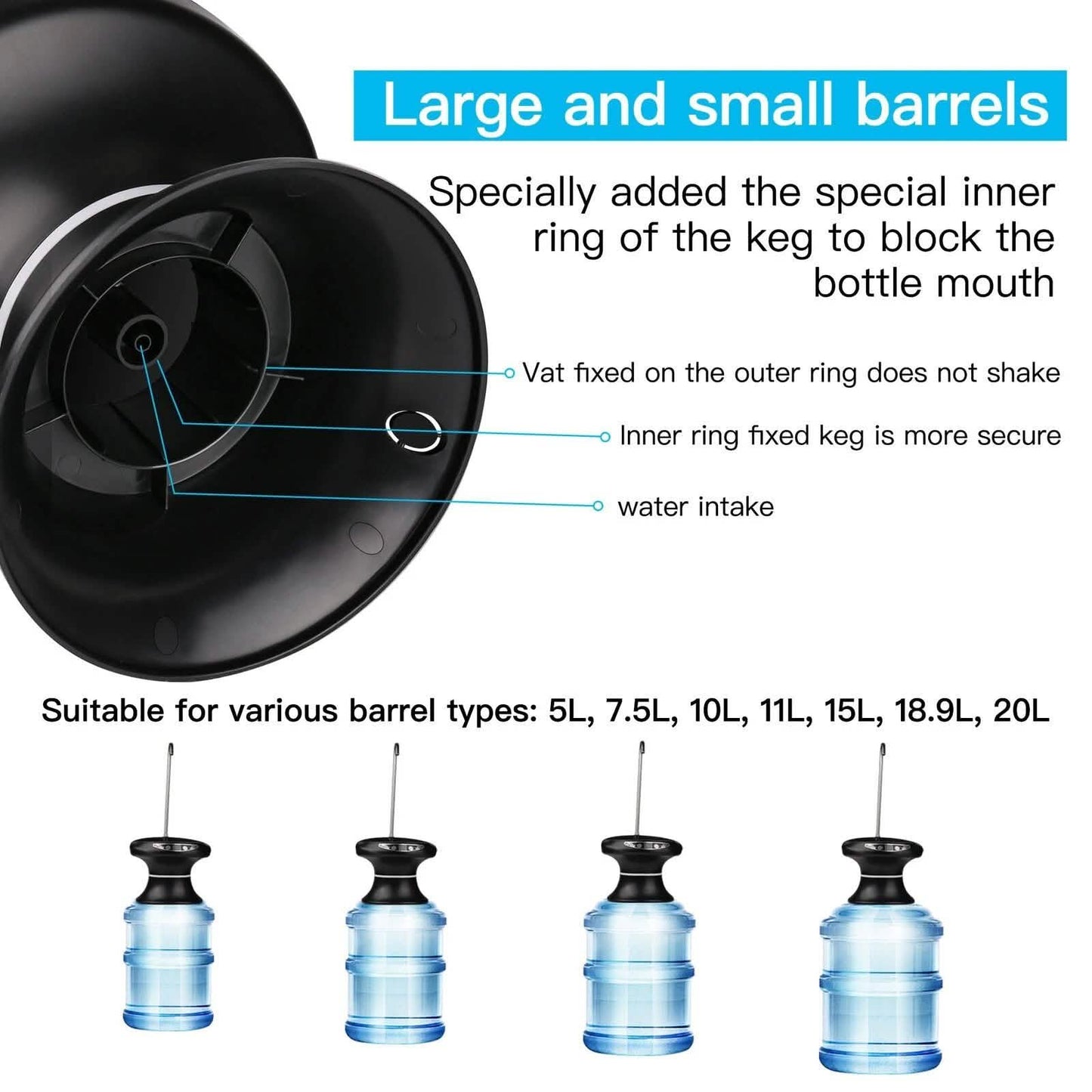 Wireless Electric Drinking Water Bottle Pump Dispenser DailySale