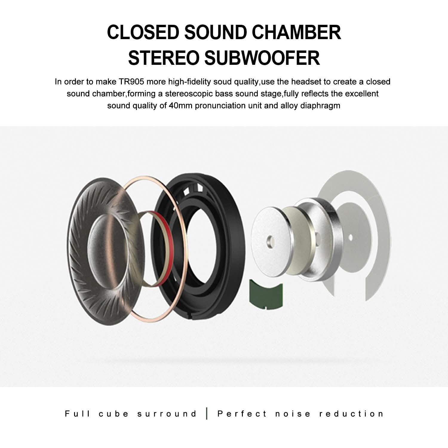 Wireless Headphones Bluetooth Headset Noise Cancelling Over Ear With Microphone DailySale