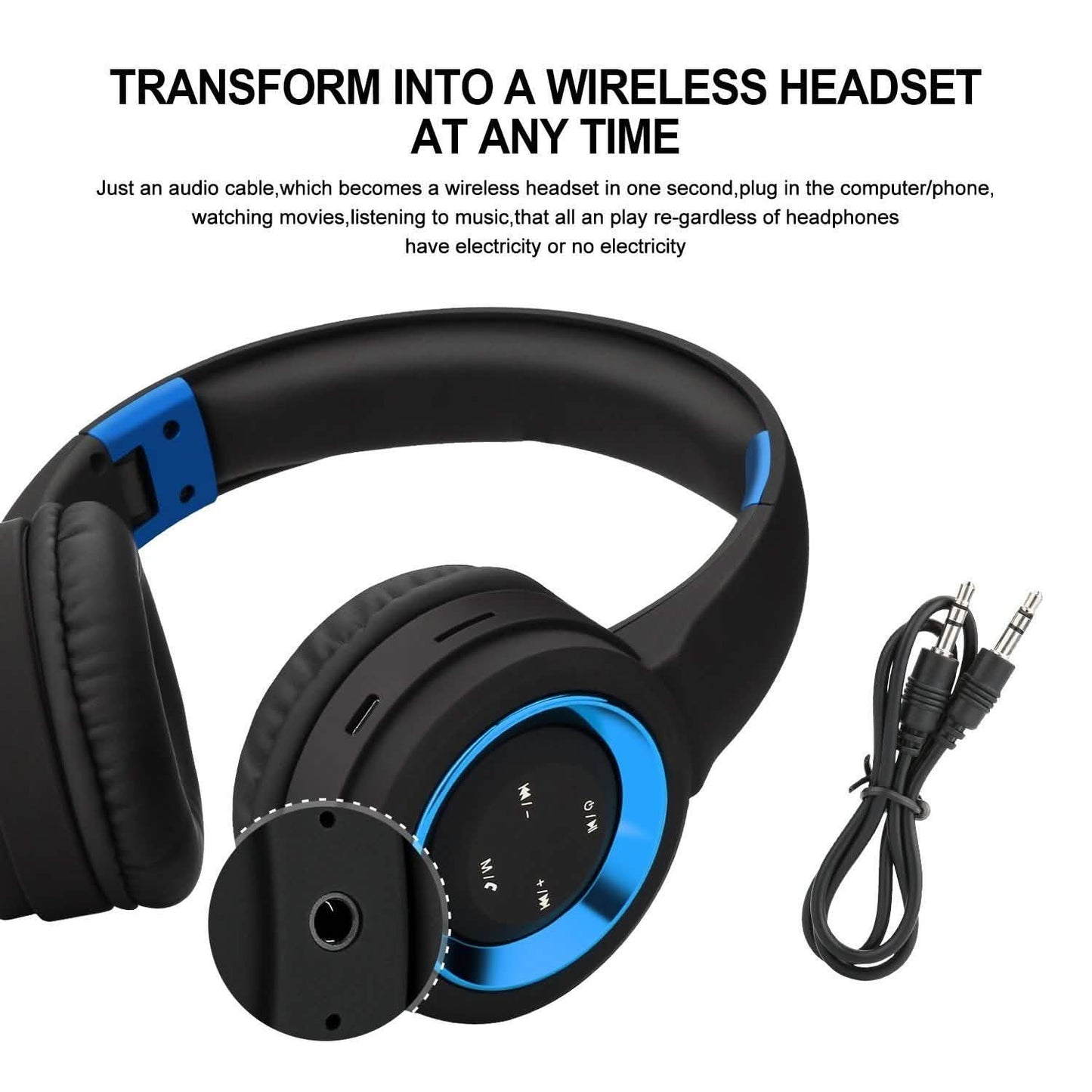 Wireless Headphones Bluetooth Headset Noise Cancelling Over Ear With Microphone DailySale