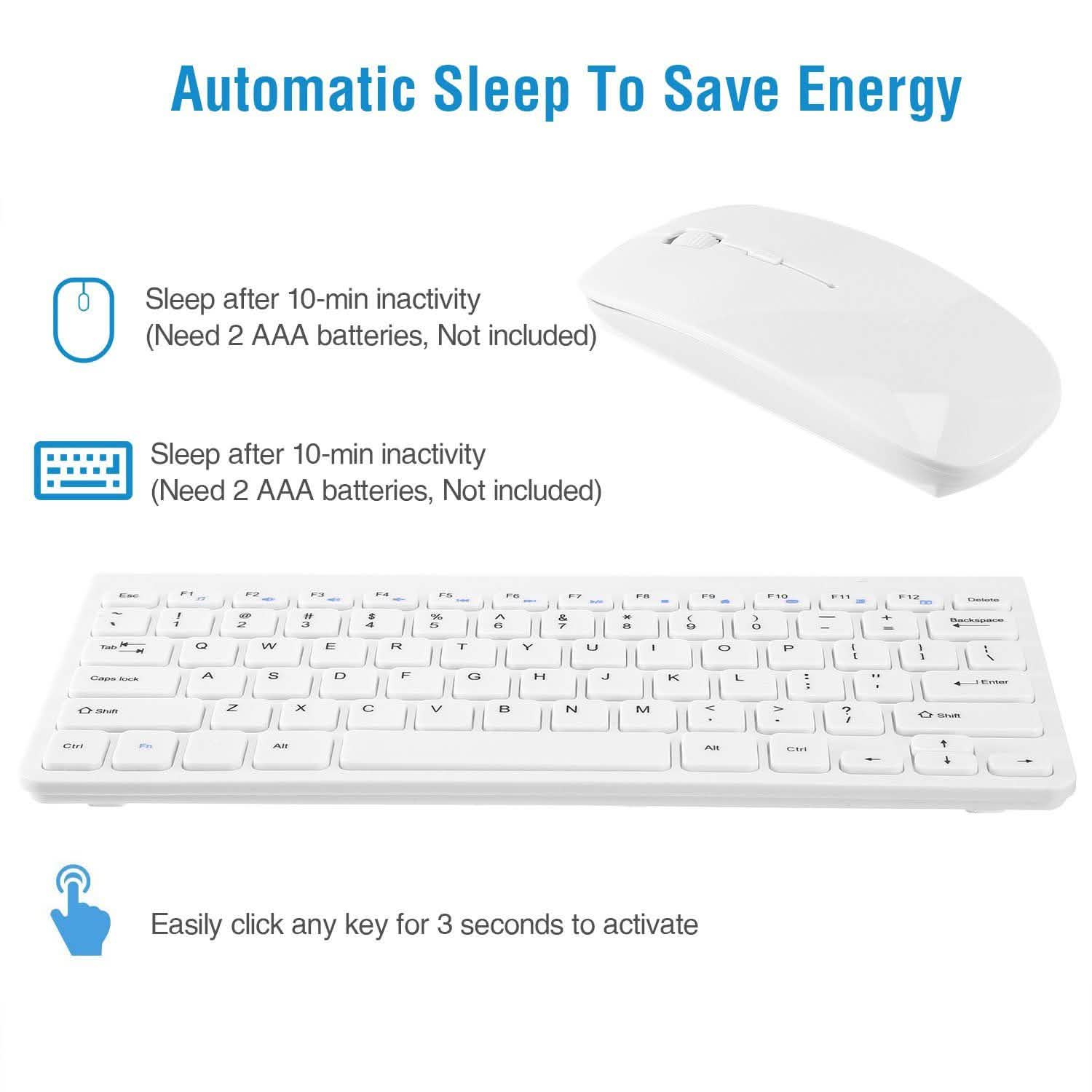 Wireless Keyboard and Mouse 2.4GHz Multimedia Mini Keyboard & Mouse DailySale