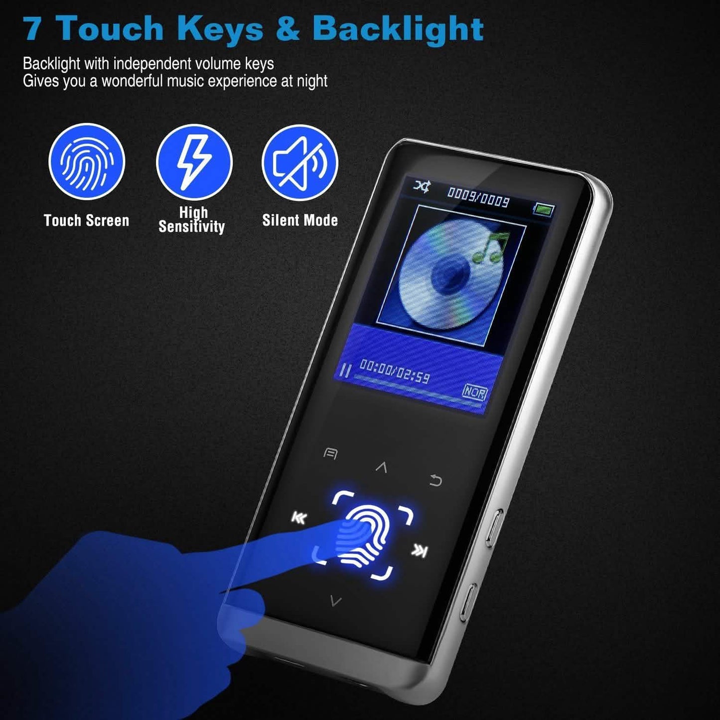 Wireless MP3 Player with Voice Recorder 32G Digital Music HiFi DailySale
