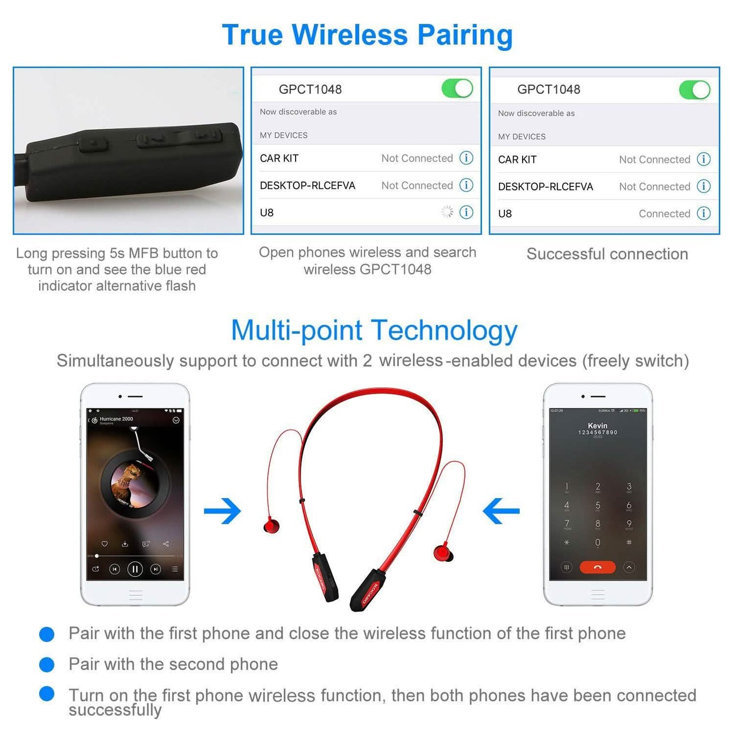 Wireless Neckband Headphones V DailySale