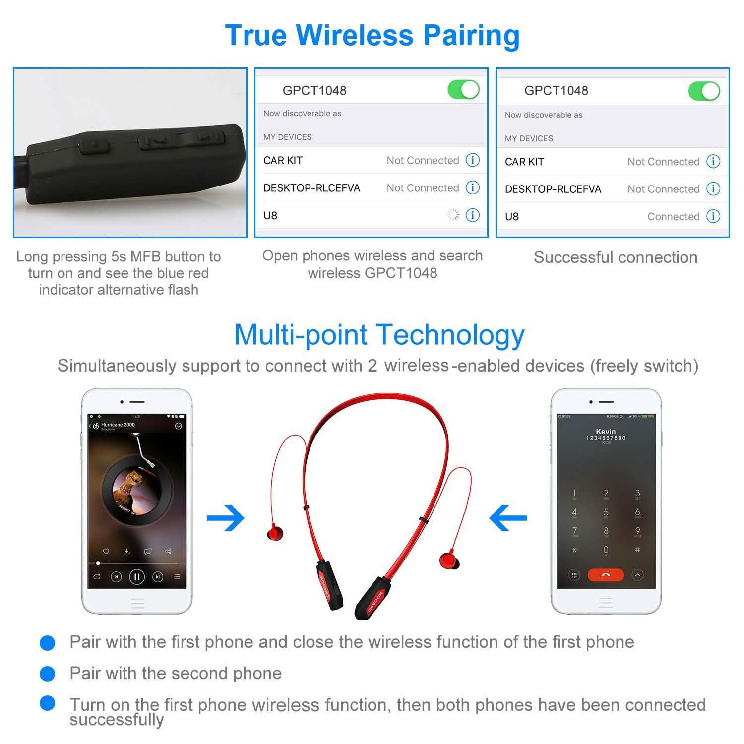 Wireless Neckband Headphones V DailySale