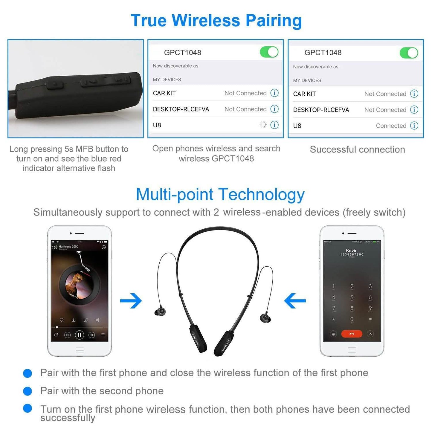 Wireless Neckband Headphones V DailySale