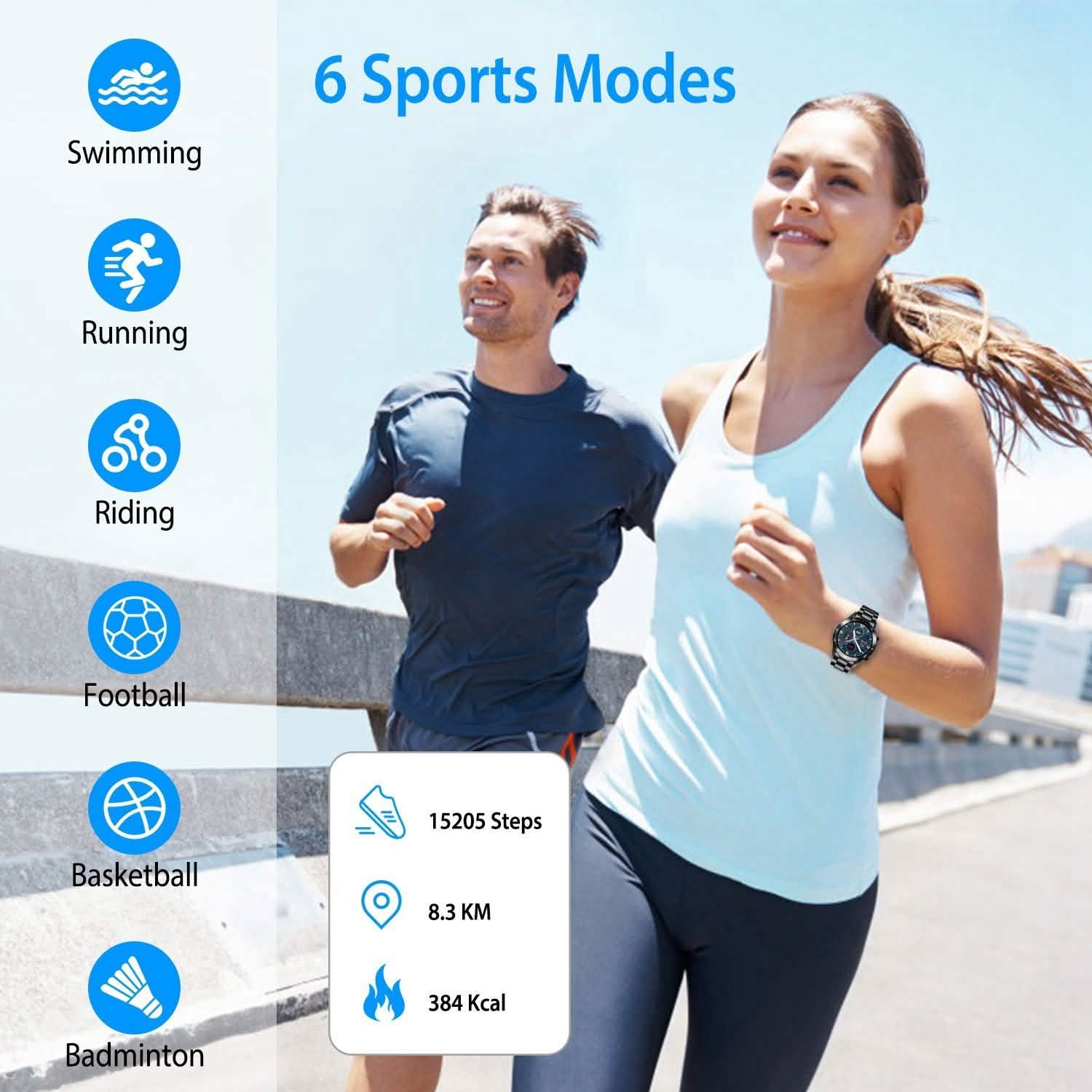 Wireless Smartwatch Fitness Tracker IP68 Waterproof Sport Bracelet DailySale