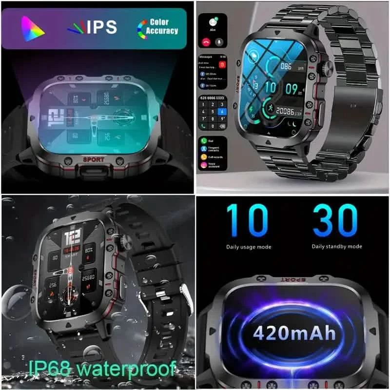 Wireless Talk Fitness AI Voice Outdoor 100+ Sports Mode Outdoor Smart Watch DailySale