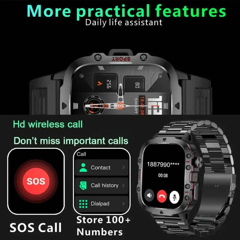 Wireless Talk Fitness AI Voice Outdoor 100+ Sports Mode Outdoor Smart Watch DailySale