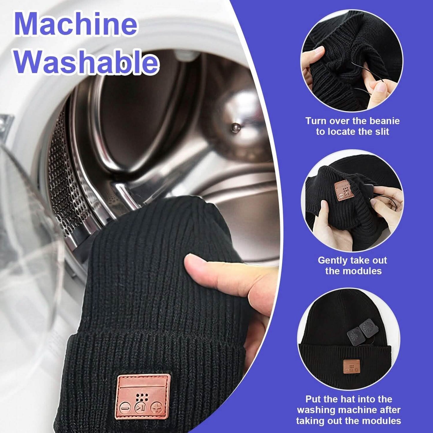 Wireless V5.0 Beanie Hat with Headphones USB Rechargeable DailySale