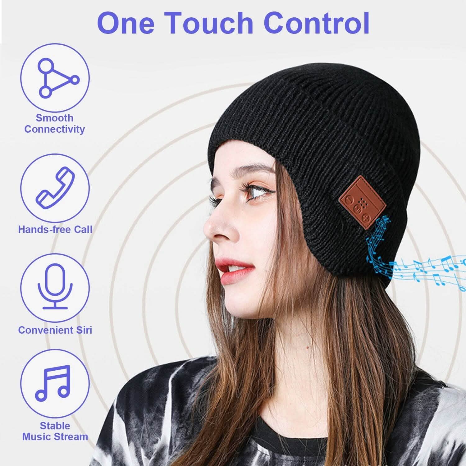Wireless V5.0 Beanie Hat with Headphones USB Rechargeable DailySale