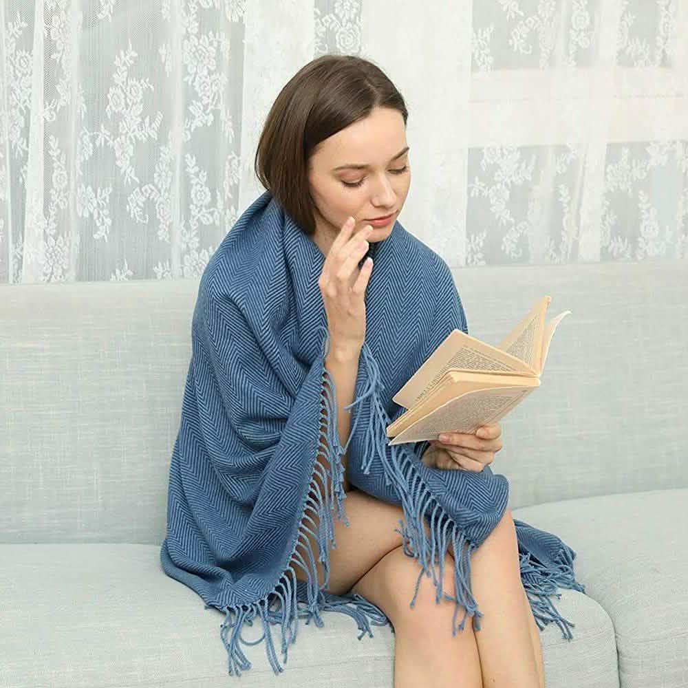Wisley Home 100% Acrylic Chevron Pattern Throw DailySale