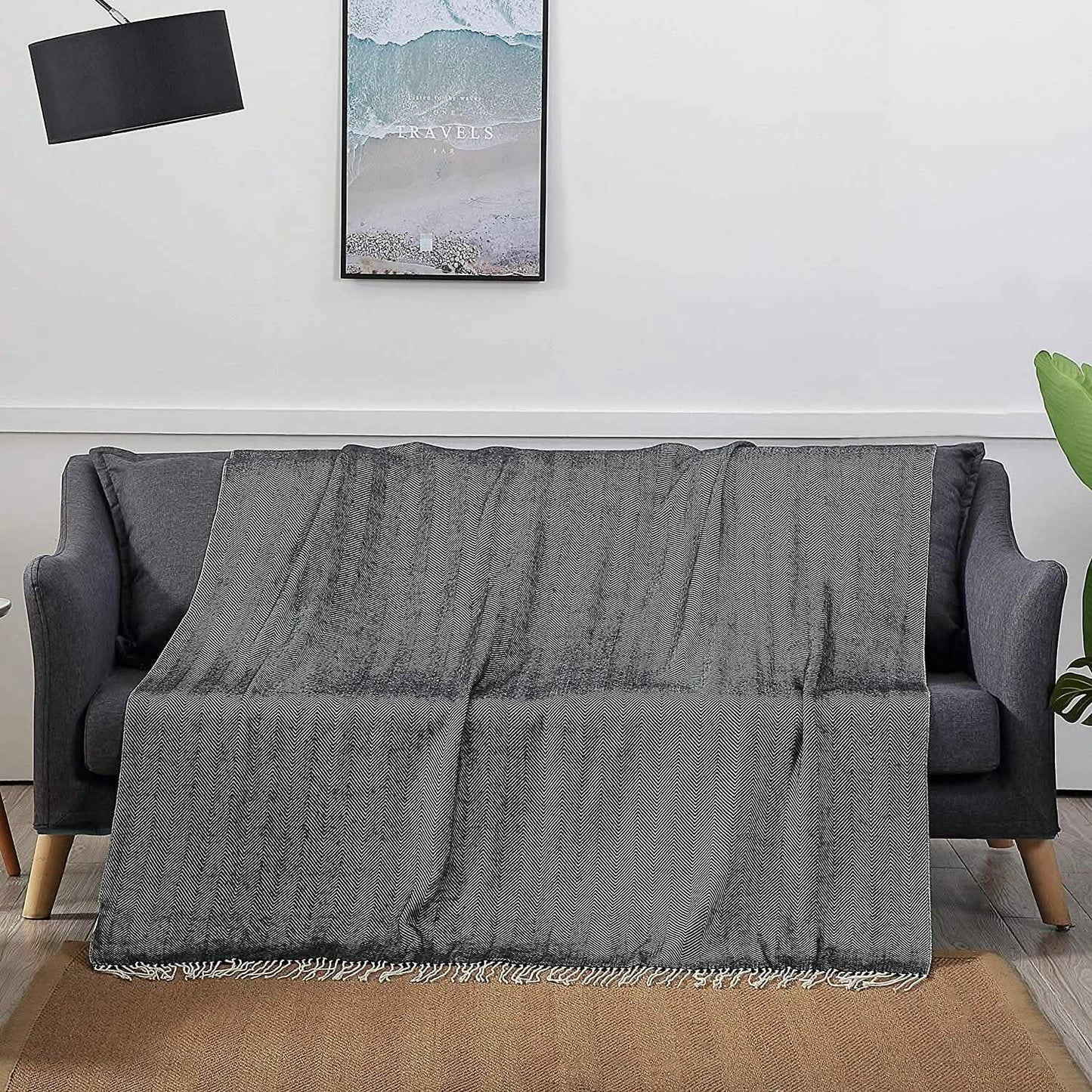 Wisley Home 100% Acrylic Chevron Pattern Throw DailySale