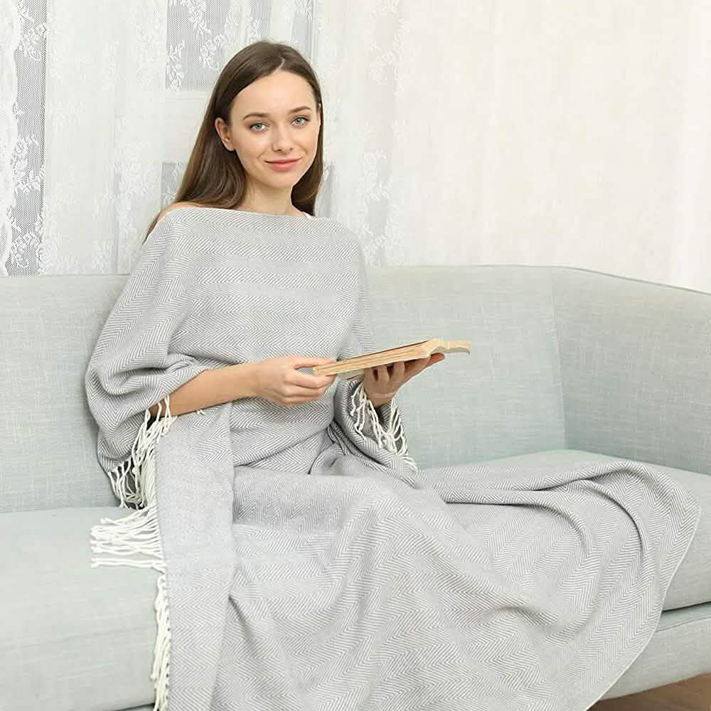 Wisley Home 100% Acrylic Chevron Pattern Throw DailySale