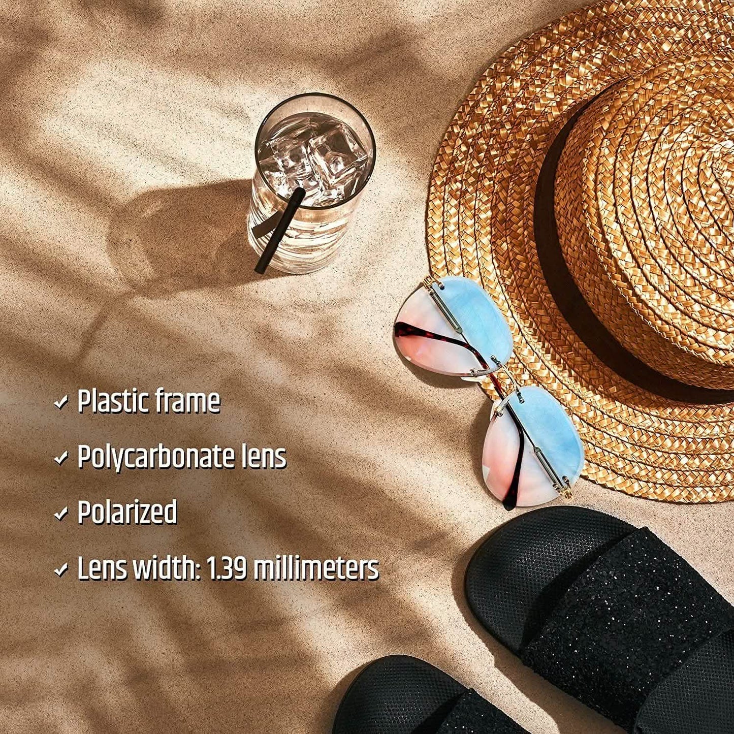 Women Aviation Polycarbonate UV 400 Sunglasses DailySale