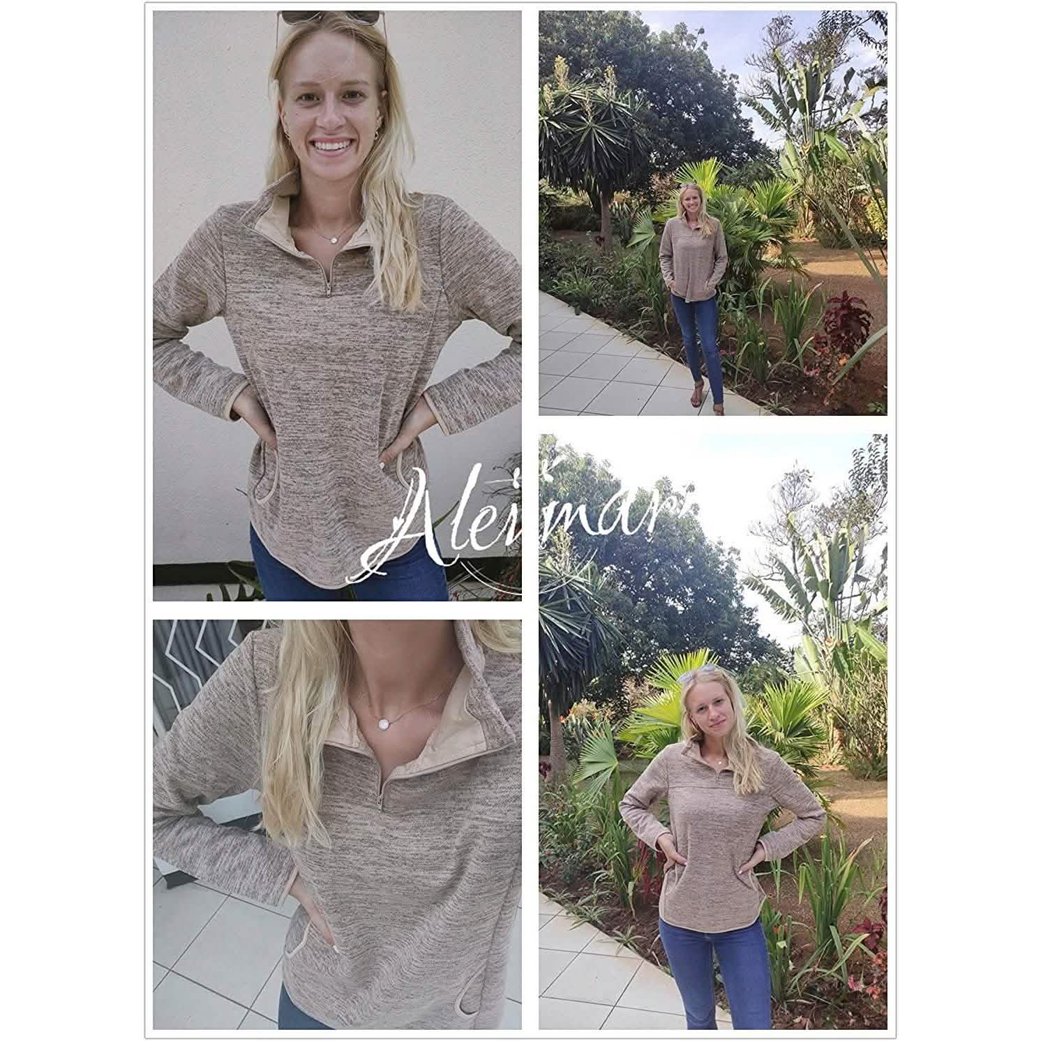 Women Casual Long Sleeve Stand Collar with Pockets DailySale
