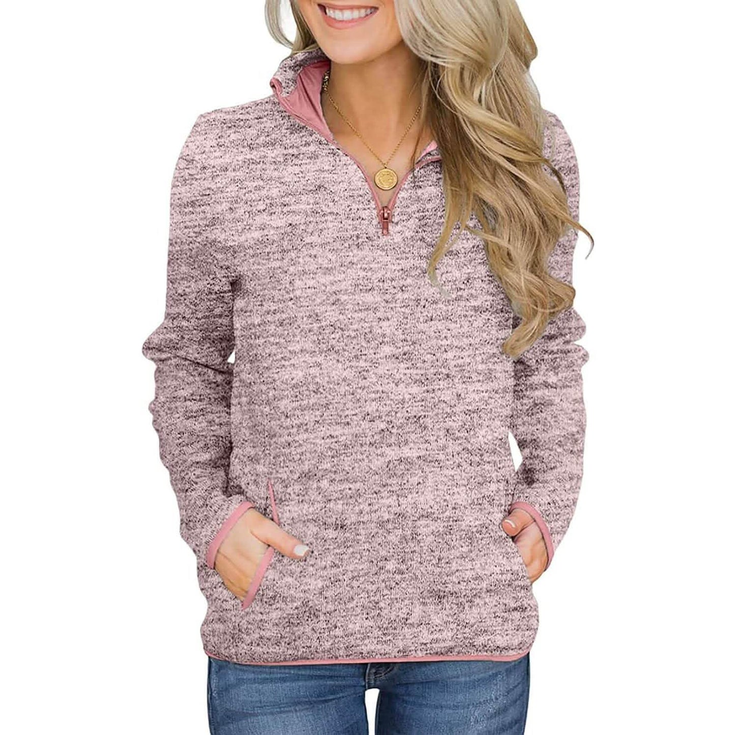 Women Casual Long Sleeve Stand Collar with Pockets DailySale