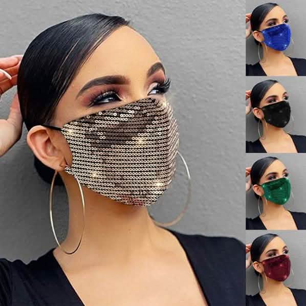 Women Fashion Sequins Breathable Washable and Reusable Mouth Mask DailySale