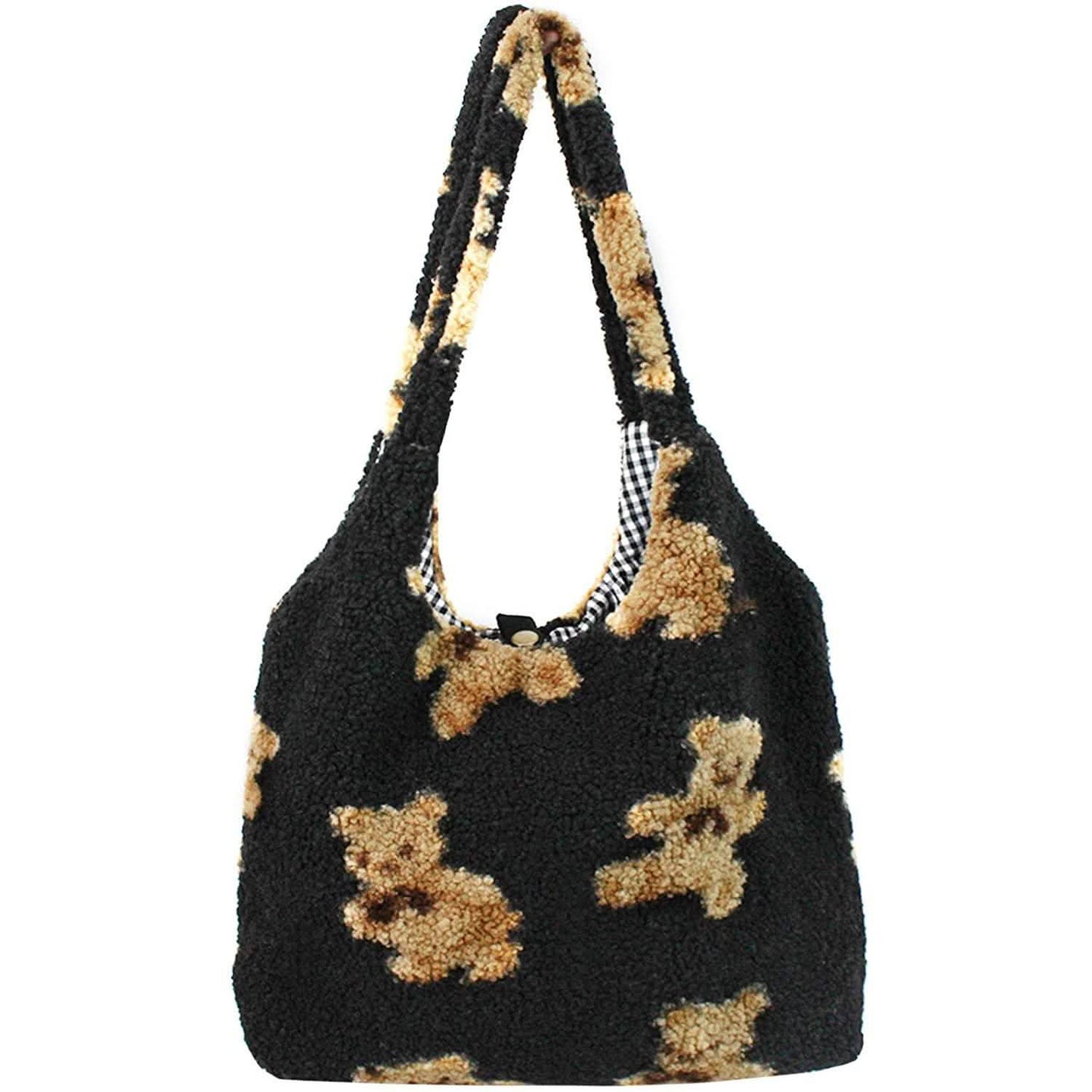 Women Girls Cute Bear Plush Shoulder Bag Large Tote DailySale